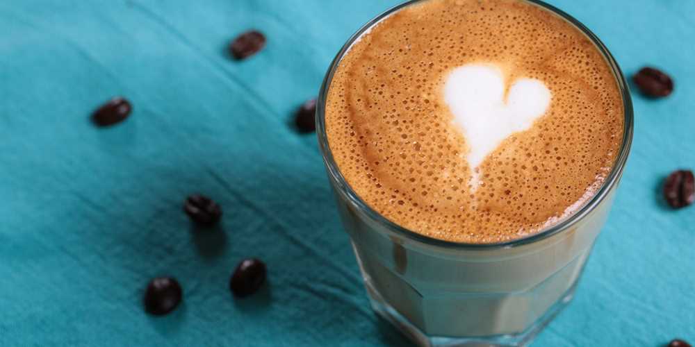 Cortado with heart latte art